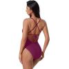 image:imageSUUKSESS Women Sexy Low Back One Piece Swimsuit Slimming Tummy Control Bathing Suit180 Purple