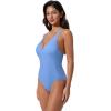 image:imageSUUKSESS Women Sexy Low Back One Piece Swimsuit Slimming Tummy Control Bathing Suit180 Sky Blue