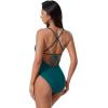image:imageSUUKSESS Women Sexy Low Back One Piece Swimsuit Slimming Tummy Control Bathing Suit180 Upgrade Peacock Blue