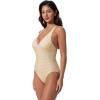 image:imageSUUKSESS Women Sexy Low Back One Piece Swimsuit Slimming Tummy Control Bathing Suit180 Yellow Color Block