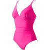 image:imageSUUKSESS Women Tummy Control One Piece Swimsuit Sexy V Neck Push Up Bathing SuitHot Pink
