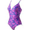 image:imageSUUKSESS Women Tummy Control One Piece Swimsuit Sexy V Neck Push Up Bathing SuitNavy Paisley Print