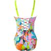 image:imageSUUKSESS Women Tummy Control One Piece Swimsuit Sexy V Neck Push Up Bathing SuitNeon Floral