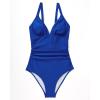image:imageSUUKSESS Women Tummy Control One Piece Swimsuit Sexy V Neck Push Up Bathing SuitRoyal Blue