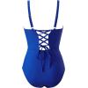 image:imageSUUKSESS Women Tummy Control One Piece Swimsuit Sexy V Neck Push Up Bathing SuitRoyal Blue