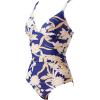 image:imageSUUKSESS Women Tummy Control One Piece Swimsuit Sexy V Neck Push Up Bathing SuitRoyal BlueFloral