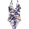 image:imageSUUKSESS Women Tummy Control One Piece Swimsuit Sexy V Neck Push Up Bathing SuitRoyal BlueFloral