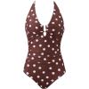 Brown White Polka Dots
