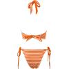 image:imageSUUKSESS Women Halter String Bikini Set Cheeky Thong Two Piece Bathing Suit210 Orange Striped