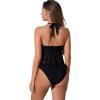image:imageSUUKSESS Women Sexy Two Piece Tankini Swimsuits Tummy Control Bathing SuitBlack