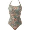 image:imageSUUKSESS Womens Tummy Control Tankini Swimsuit Push Up Tummy Control Bathing SuitGreen Floral