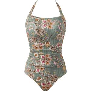 image:imageSUUKSESS Womens Tummy Control Tankini Swimsuit Push Up Tummy Control Bathing SuitGreen Floral