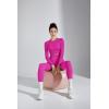 image:imageSUUKSESS Women 2 Piece Workout Sets Hidden Scrunch Hip Lifting Seamless Leggings Long Sleeve Yoga Crop TopsPink