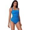 image:imageSUUKSESS Women Halter Tankini Swimsuits Tummy Control Two Piece Bathing SuitsBlue