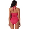 image:imageSUUKSESS Women Halter Tankini Swimsuits Tummy Control Two Piece Bathing SuitsRed