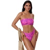 image:imageSUUKSESS Women Sexy High Waisted Bikini Set Cheeky 2 Piece Bandeau Bathing Suit205 Light Purple Floral