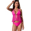 image:imageSUUKSESS Women Sexy Two Piece Tankini Swimsuits Tummy Control Bathing SuitPink