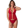 image:imageSUUKSESS Women Sexy Two Piece Tankini Swimsuits Tummy Control Bathing SuitRed