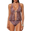 image:imageSUUKSESS Women Sexy Two Piece Tankini Swimsuits Tummy Control Bathing SuitLeopard