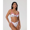 image:imageSUUKSESS Women Color Block Underwire Bikini Sets Cheeky High Cut 2 Piece SwimsuitRed Flora