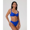 image:imageSUUKSESS Women Color Block Underwire Bikini Sets Cheeky High Cut 2 Piece SwimsuitRoyal Blue