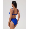 image:imageSUUKSESS Women Color Block Underwire Bikini Sets Cheeky High Cut 2 Piece SwimsuitRoyal Blue