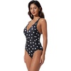 image:imageSUUKSESS Women Sexy Low Back One Piece Swimsuit Slimming Tummy Control Bathing Suit180 Black White Polka Dots