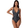 image:imageSUUKSESS Women Sexy Low Back One Piece Swimsuit Slimming Tummy Control Bathing Suit180 Black White Polka Dots