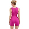 image:imageSUUKSESS Women Zip Up Sexy Rompers Ribbed Seamless Padded Workout Romper