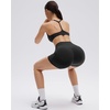 image:imageSUUKSESS Workout Sets for Women Y Back Sports Top Padded Racerback Yoga Crop Tank High Waisted Bike Short with PocketsBlack