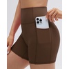 image:imageSUUKSESS Workout Sets for Women Y Back Sports Top Padded Racerback Yoga Crop Tank High Waisted Bike Short with PocketsDark Brown