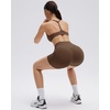image:imageSUUKSESS Workout Sets for Women Y Back Sports Top Padded Racerback Yoga Crop Tank High Waisted Bike Short with PocketsDark Brown