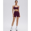 image:imageSUUKSESS Workout Sets for Women Y Back Sports Top Padded Racerback Yoga Crop Tank High Waisted Bike Short with PocketsMaroon
