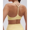 image:imageSUUKSESS Workout Sets for Women Y Back Sports Top Padded Racerback Yoga Crop Tank High Waisted Bike Short with PocketsPale Yellow