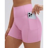 image:imageSUUKSESS Workout Sets for Women Y Back Sports Top Padded Racerback Yoga Crop Tank High Waisted Bike Short with PocketsPink