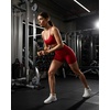 image:imageSUUKSESS Workout Sets for Women Y Back Sports Top Padded Racerback Yoga Crop Tank High Waisted Bike Short with PocketsRed