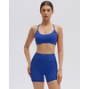 image:imageSUUKSESS Workout Sets for Women Y Back Sports Top Padded Racerback Yoga Crop Tank High Waisted Bike Short with PocketsRoyal Blue