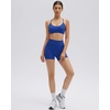 image:imageSUUKSESS Workout Sets for Women Y Back Sports Top Padded Racerback Yoga Crop Tank High Waisted Bike Short with PocketsRoyal Blue