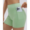 image:imageSUUKSESS Workout Sets for Women Y Back Sports Top Padded Racerback Yoga Crop Tank High Waisted Bike Short with PocketsTender Green