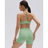 image:imageSUUKSESS Workout Sets for Women Y Back Sports Top Padded Racerback Yoga Crop Tank High Waisted Bike Short with PocketsTender Green
