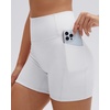 image:imageSUUKSESS Workout Sets for Women Y Back Sports Top Padded Racerback Yoga Crop Tank High Waisted Bike Short with PocketsWhite