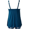 image:imageSUUKSESS Women Ruffle Mesh Tankini Swimsuit Tummy Control Bathing Suit with ShortsBlue Floral