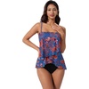 image:imageSUUKSESS Women Tummy Control Tankini Swimsuit Ruffle High Waisted Bathing Suit186 Blue Red Floral