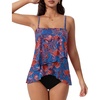 186 Blue Red Floral