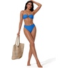 image:imageSUUKSESS Women Bandeau O Ring Bikini Sets Tie Back High Waisted 2 Piece SwimsuitBlue