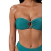 image:imageSUUKSESS Women Bandeau O Ring Bikini Sets Tie Back High Waisted 2 Piece SwimsuitShiny Green