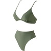 image:imageSUUKSESS Women High Waisted High Cut Bikini Set Sexy Triangle Two Piece Swimsuits127 Army Green