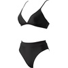 image:imageSUUKSESS Women High Waisted High Cut Bikini Set Sexy Triangle Two Piece Swimsuits127 Black