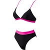 image:imageSUUKSESS Women High Waisted High Cut Bikini Set Sexy Triangle Two Piece Swimsuits127 Black Hot Pink
