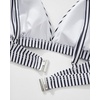image:imageSUUKSESS Women High Waisted High Cut Bikini Set Sexy Triangle Two Piece Swimsuits127 Black White Striped